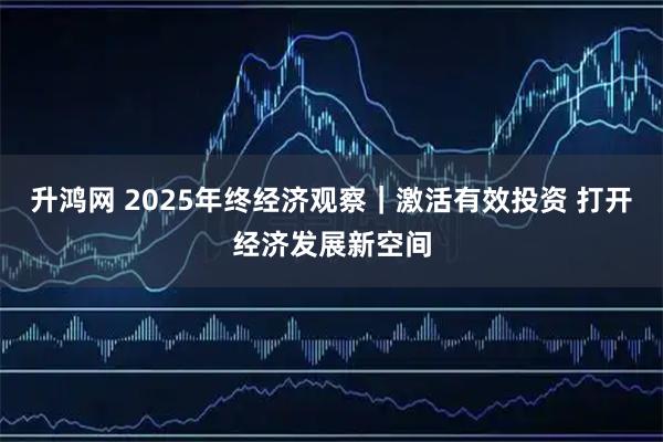 升鸿网 2025年终经济观察｜激活有效投资 打开经济发展新空间