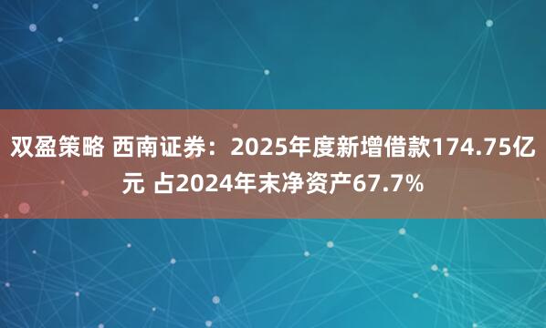 双盈策略 西南证券：2025年度新增借款174.75亿元 占2024年末净资产67.7%